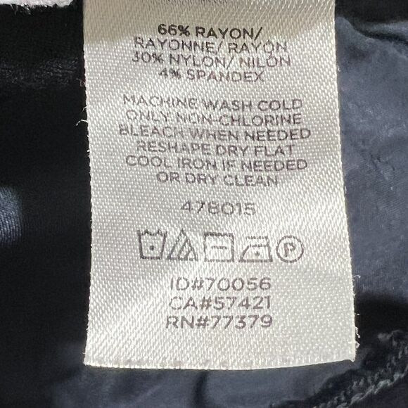 Ann Taylor Petite Women's 2P Side Zip Athletic Navy Blue Leggings Stretch Pants - Picture 5 of 12